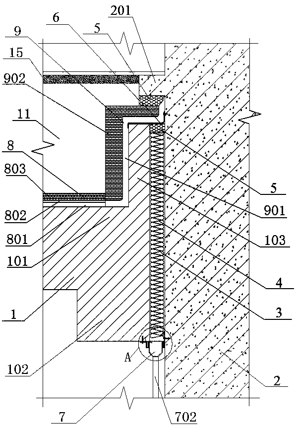 Underground structure and pier stud separating type node water prevention system