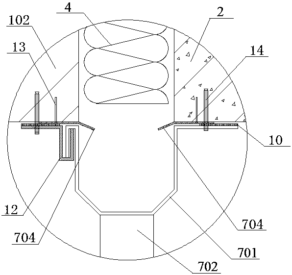 Underground structure and pier stud separating type node water prevention system