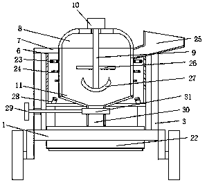 Asphalt paving device used for municipal road construction