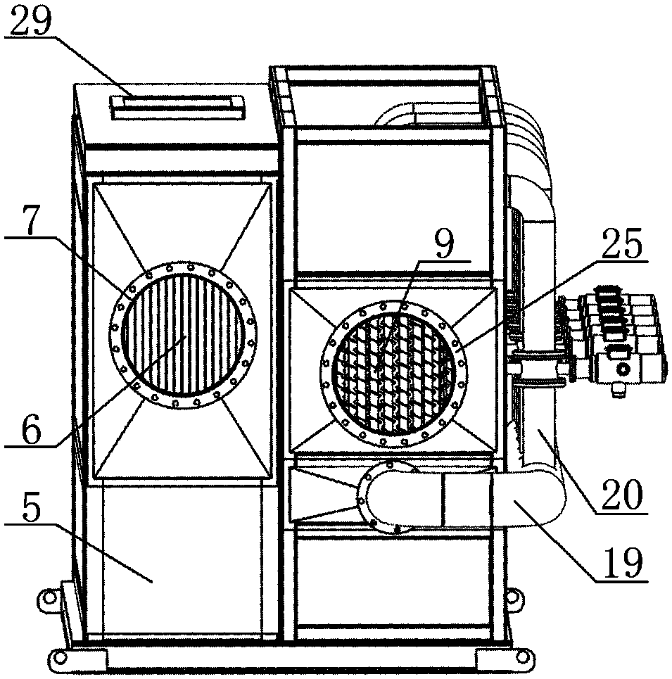 Mine well mouth anti-freezing air heating device based on methyl alcohol nano catalytic oxidation