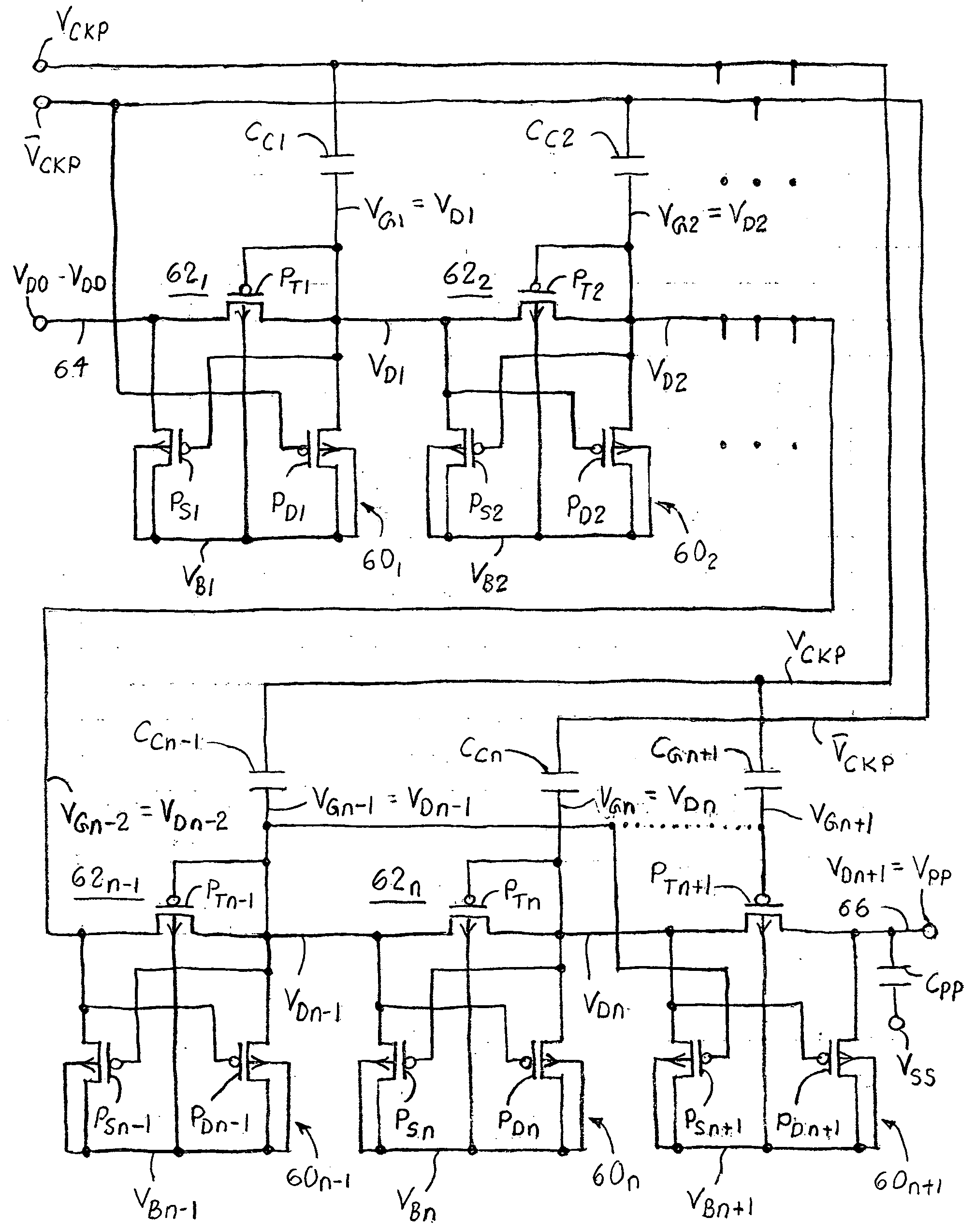 Charge pump with ensured pumping capability