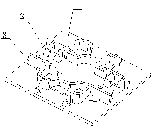 Casting process of frame saw bearing seat