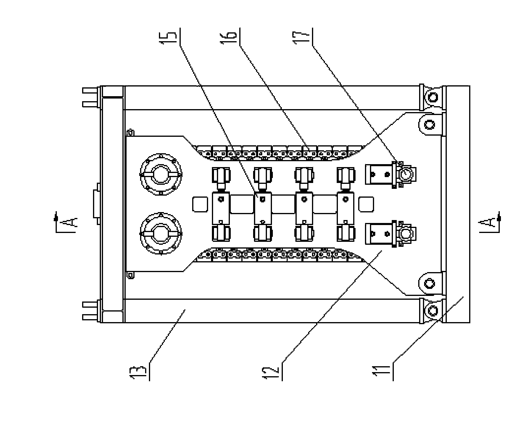 Coiled tubing injection head test simulative loading device