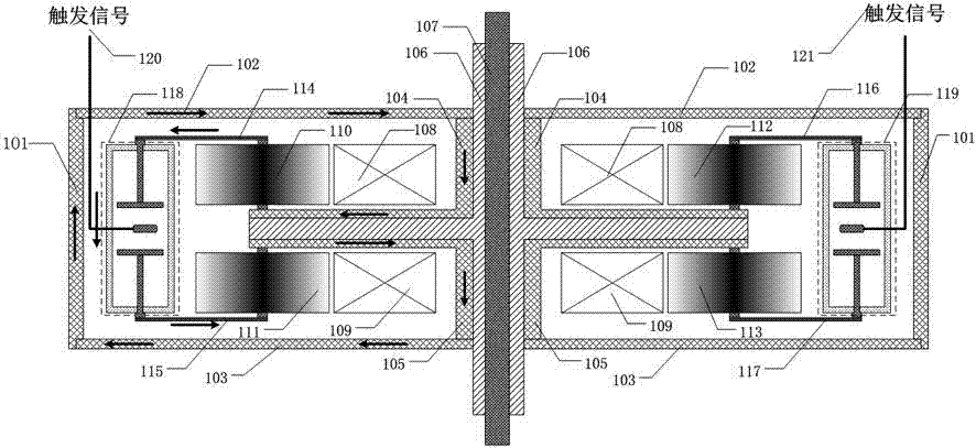 Capacitive voltage division type self-triggering linear transformer driver