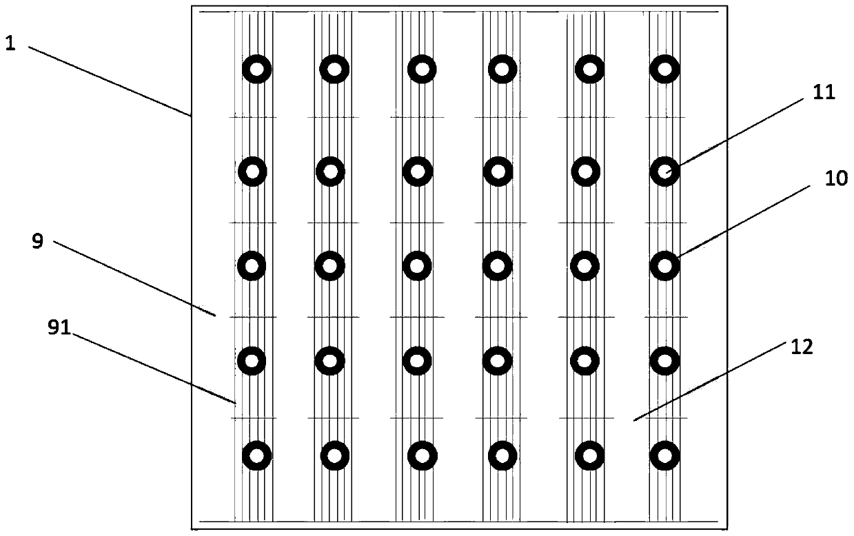 Back electric field structure of MWT solar cell and manufacturing method of back electric field structure