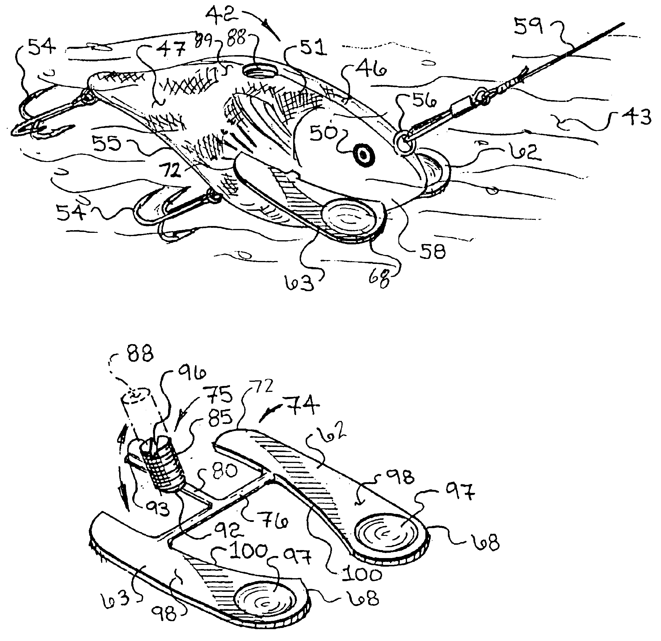 Adjustable-depth crankbait fishing lure