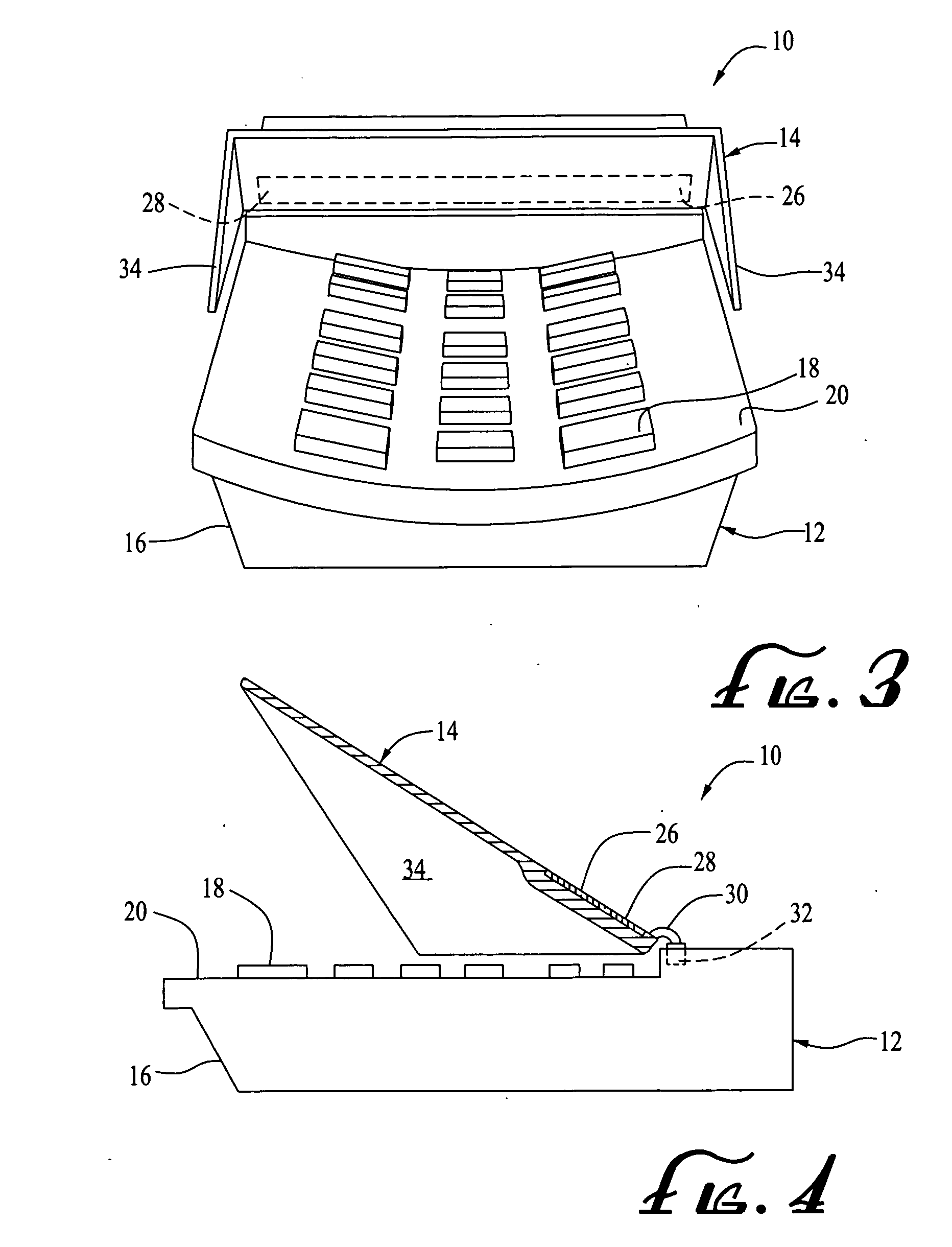 Electronic payment terminal with active cover