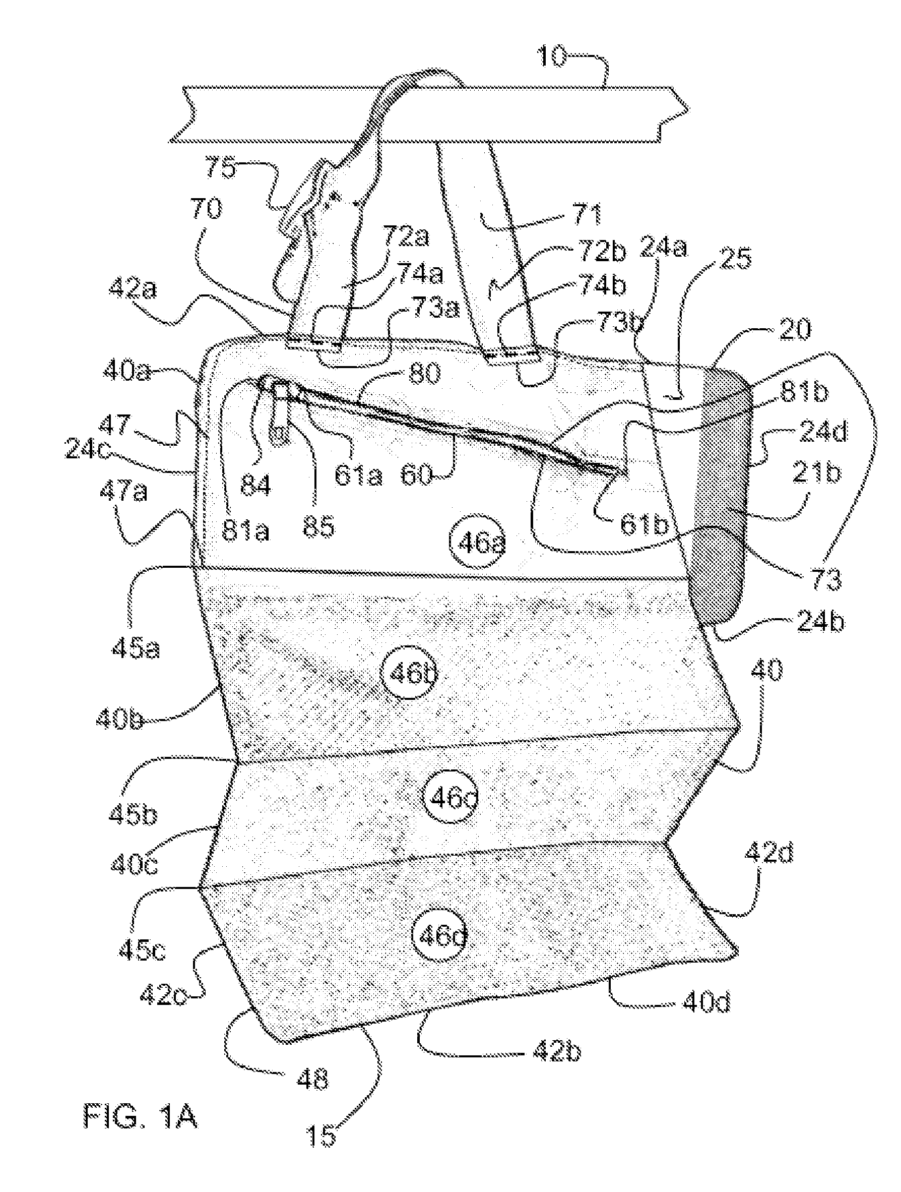 Readily deployed and stowed storage devices for temporary holding and transporting personal items