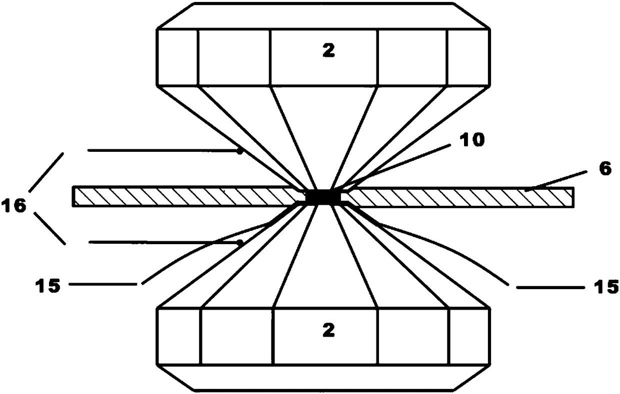 Device for measuring high temperature and high pressure transport properties based on diamond opposed anvils