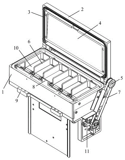 Dyeing module applied to biological samples on glass slides and dyeing method thereof