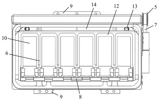 Dyeing module applied to biological samples on glass slides and dyeing method thereof