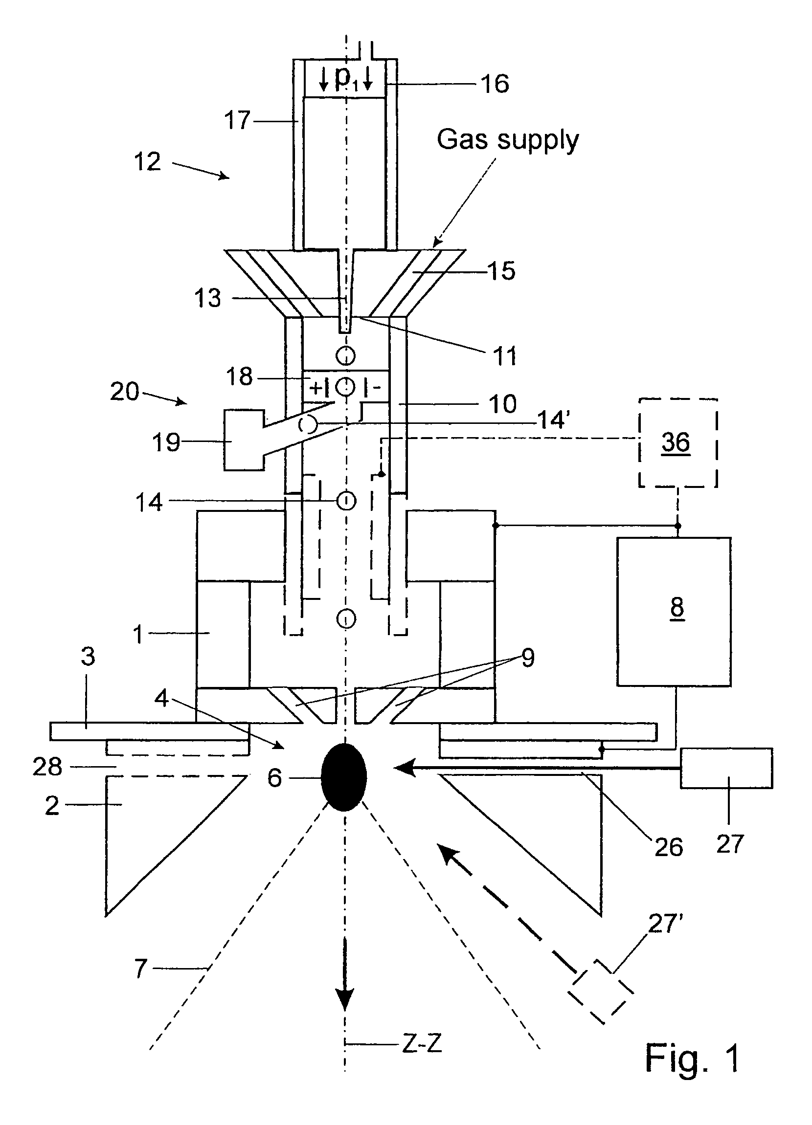 Device and method for generating extreme ultraviolet (EUV) radiation