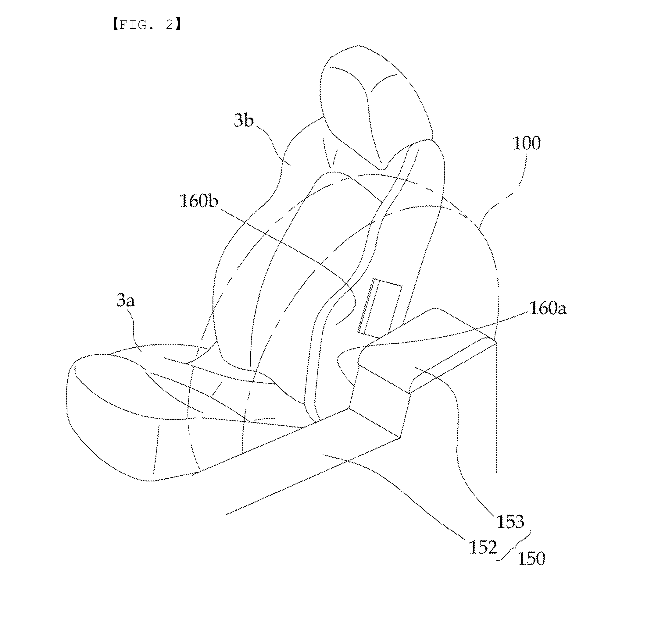 Middle side airbag confined between arm-rest and seat