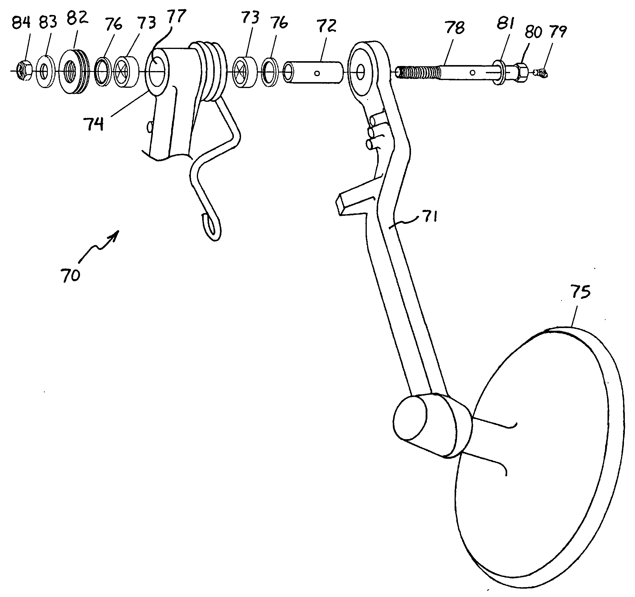 Closing wheel arm pivot assembly