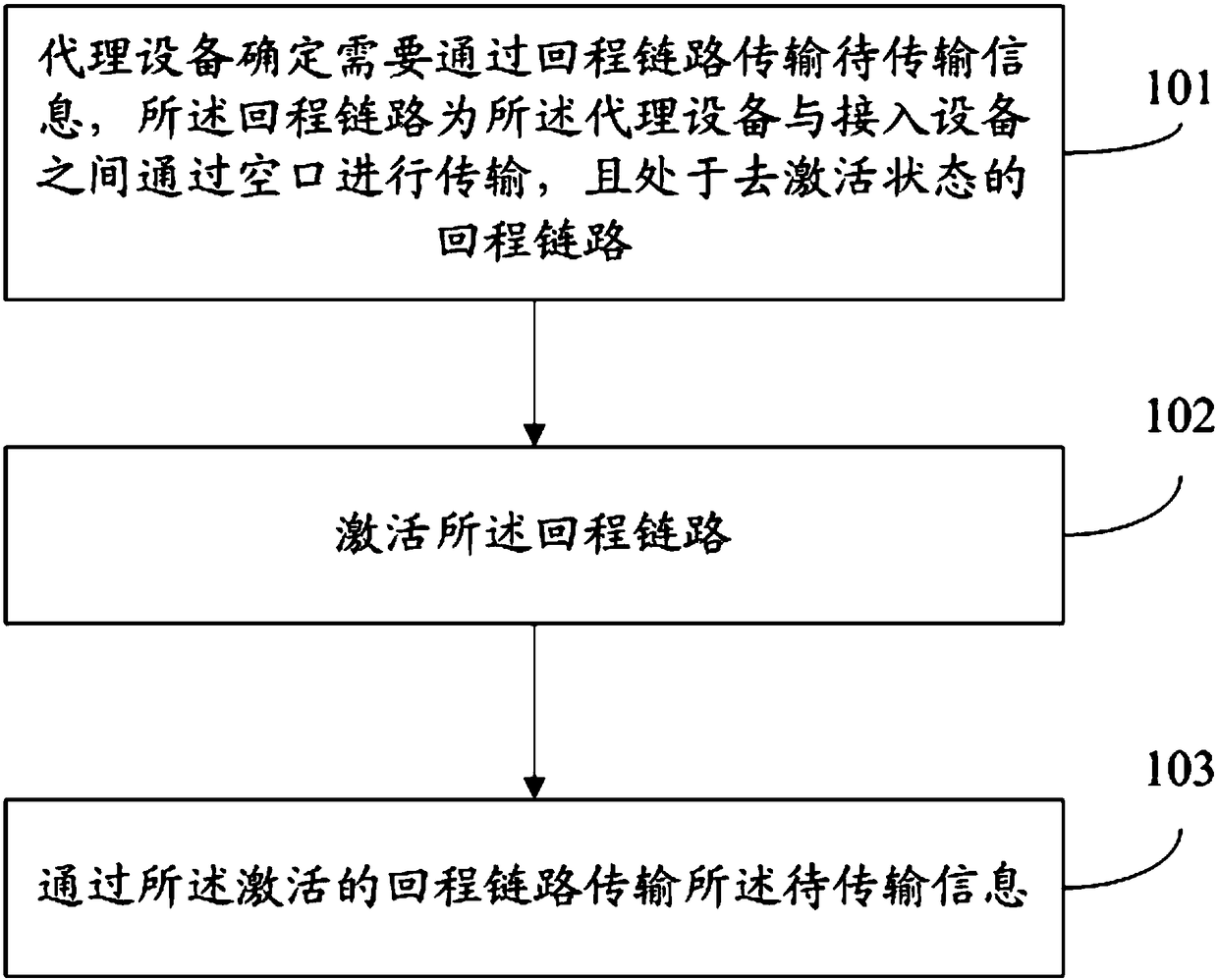 Backhaul link information transmission method and system, agent device, and access device