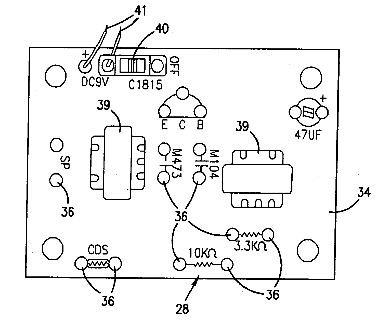 Magnetic component connector, circuit boards for use therewith, and kits for building and designing circuits