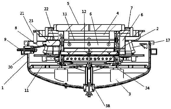 Lower furnace structure of pseudo-single crystal ingot furnace