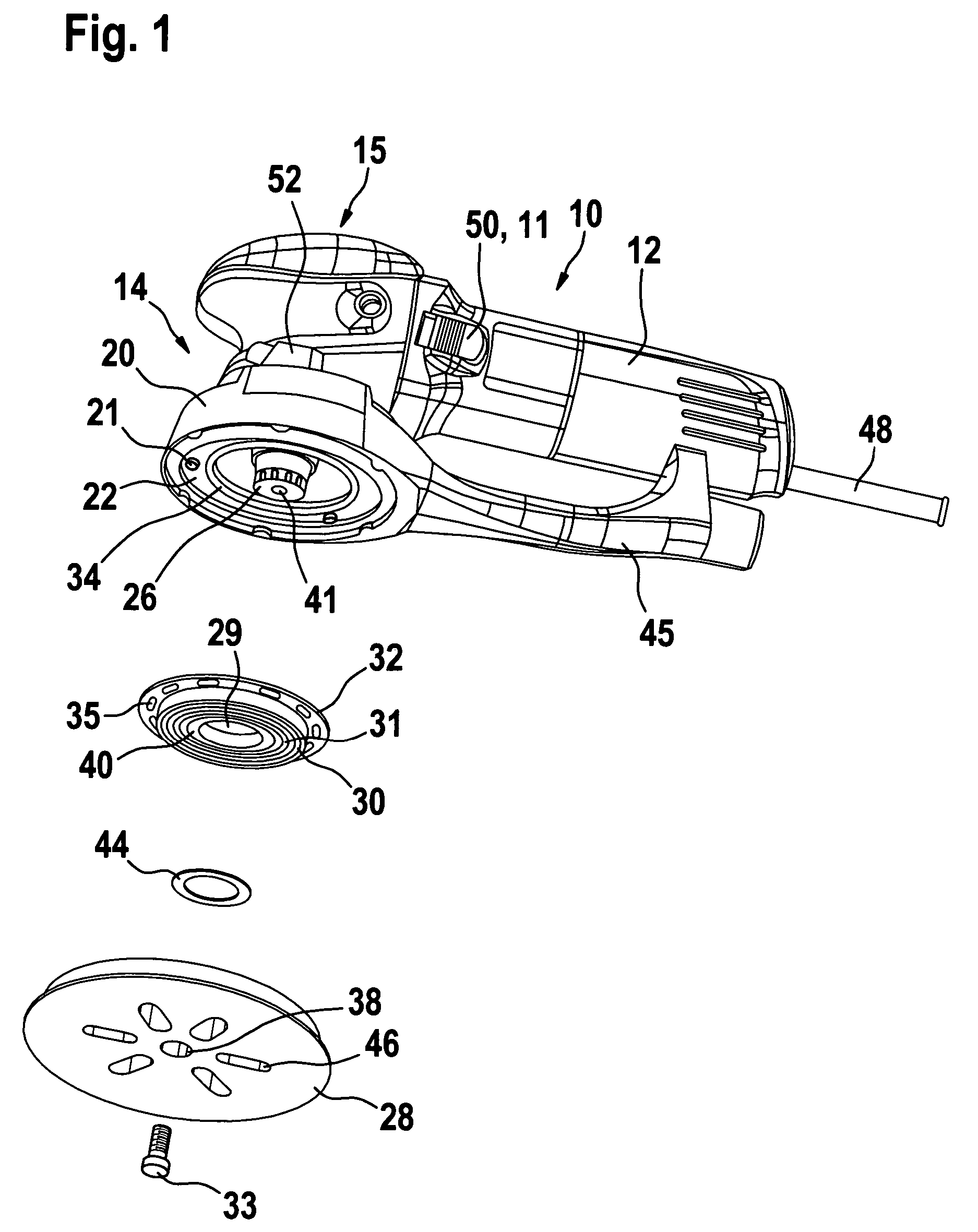 Eccentric grinding hand power tool