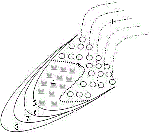 Aerobic treatment method of deep-pool and shallow artificial wetland wastewater