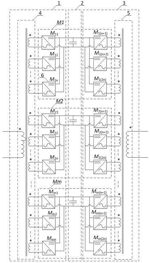 Highly-reliable main circuit topological structure of railway ground deflector