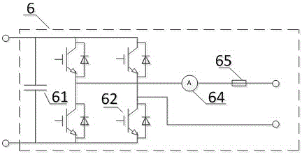 Highly-reliable main circuit topological structure of railway ground deflector