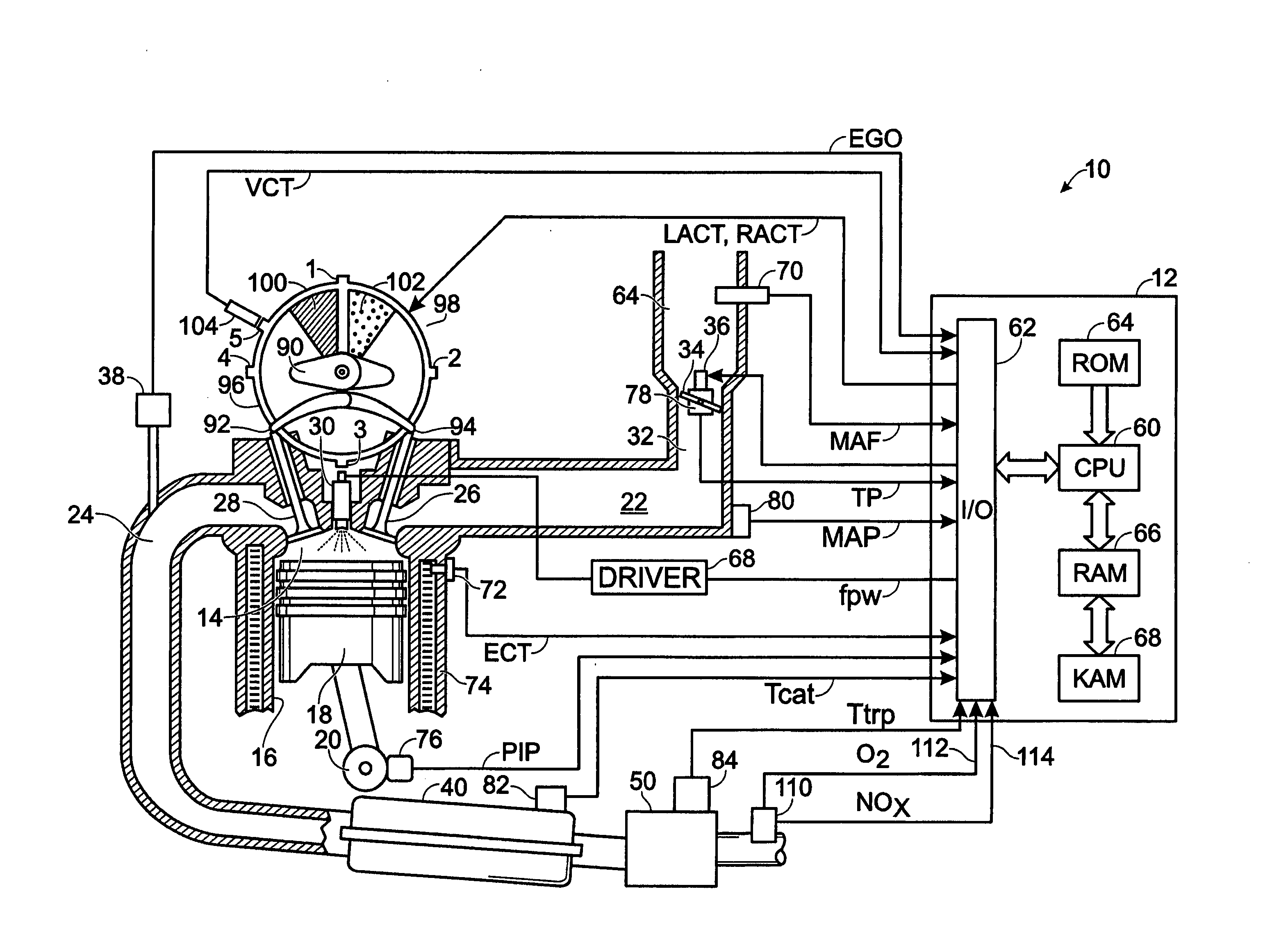 System and method for reducing NOx emissions in an apparatus having a diesel engine