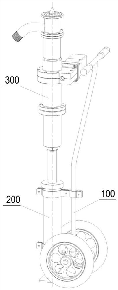 Electric spiral cone rod extrusion oil tank oil drain hole equipment