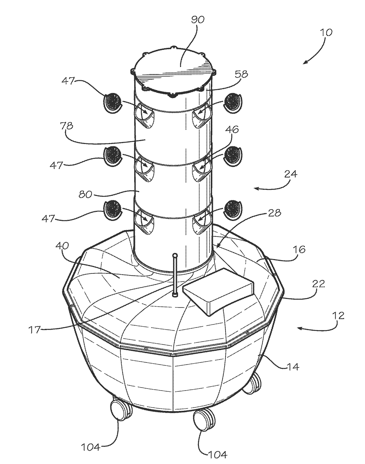 Hydroponic plant cultivating apparatus