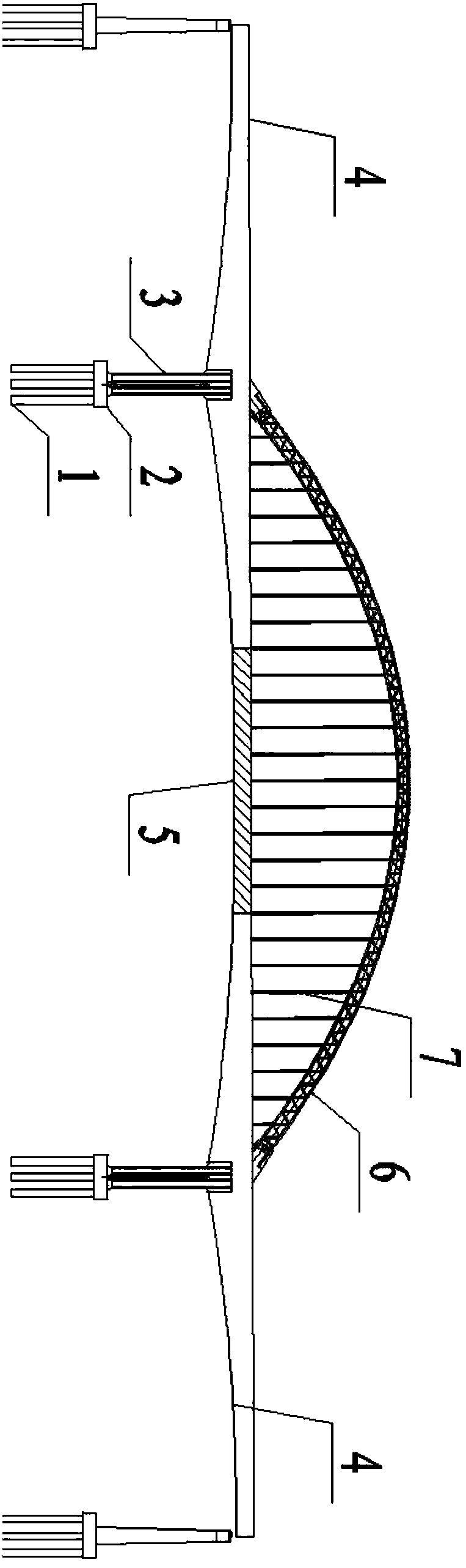 A steel-concrete beam rigid-frame arch bridge