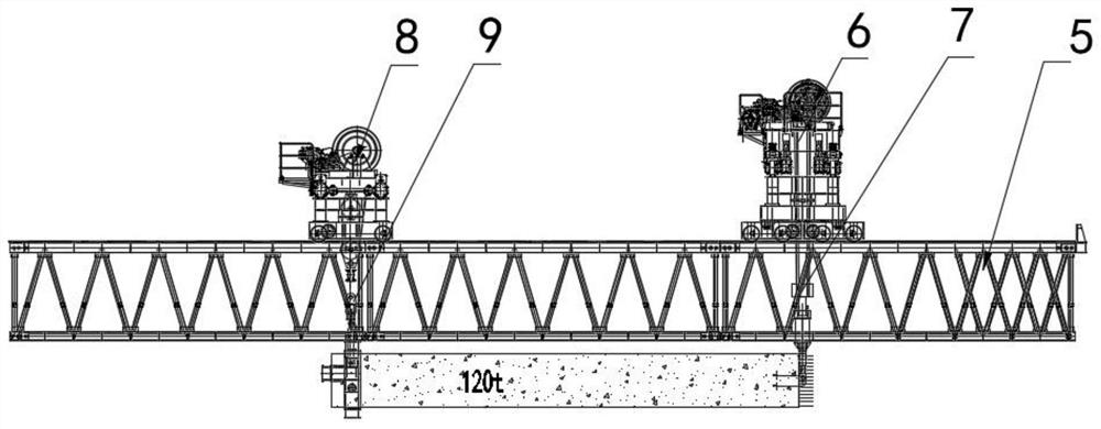 Integrated bridge girder erection machine for prefabricated bridge pier-beamand construction method thereof