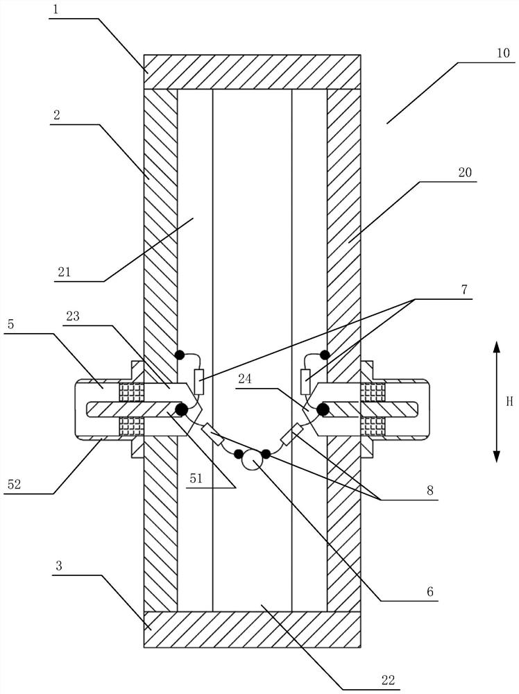 A radio frequency lap impedance measuring device and its manufacturing and measuring method