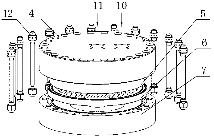 EHV diaphragm compressor hydraulic leading seal diaphragm head