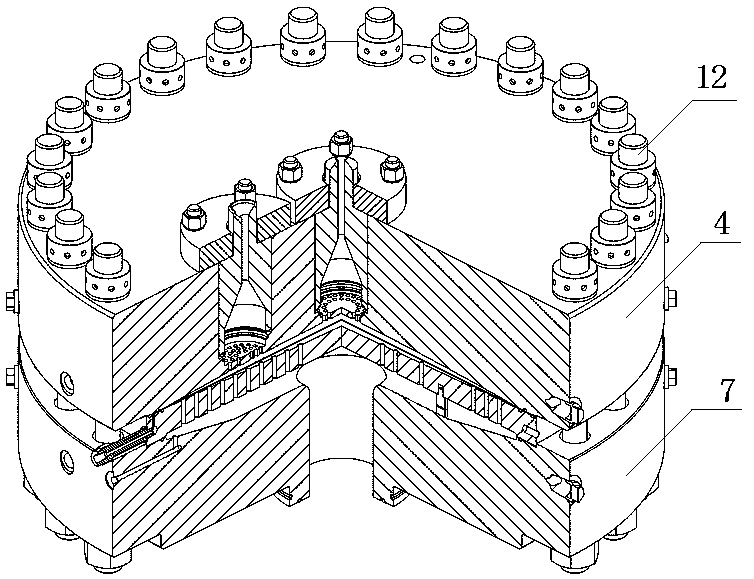 EHV diaphragm compressor hydraulic leading seal diaphragm head