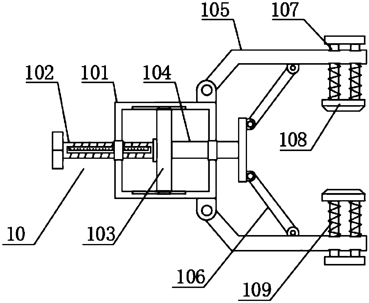 Stable-clamping punching device for elevator accessory machining