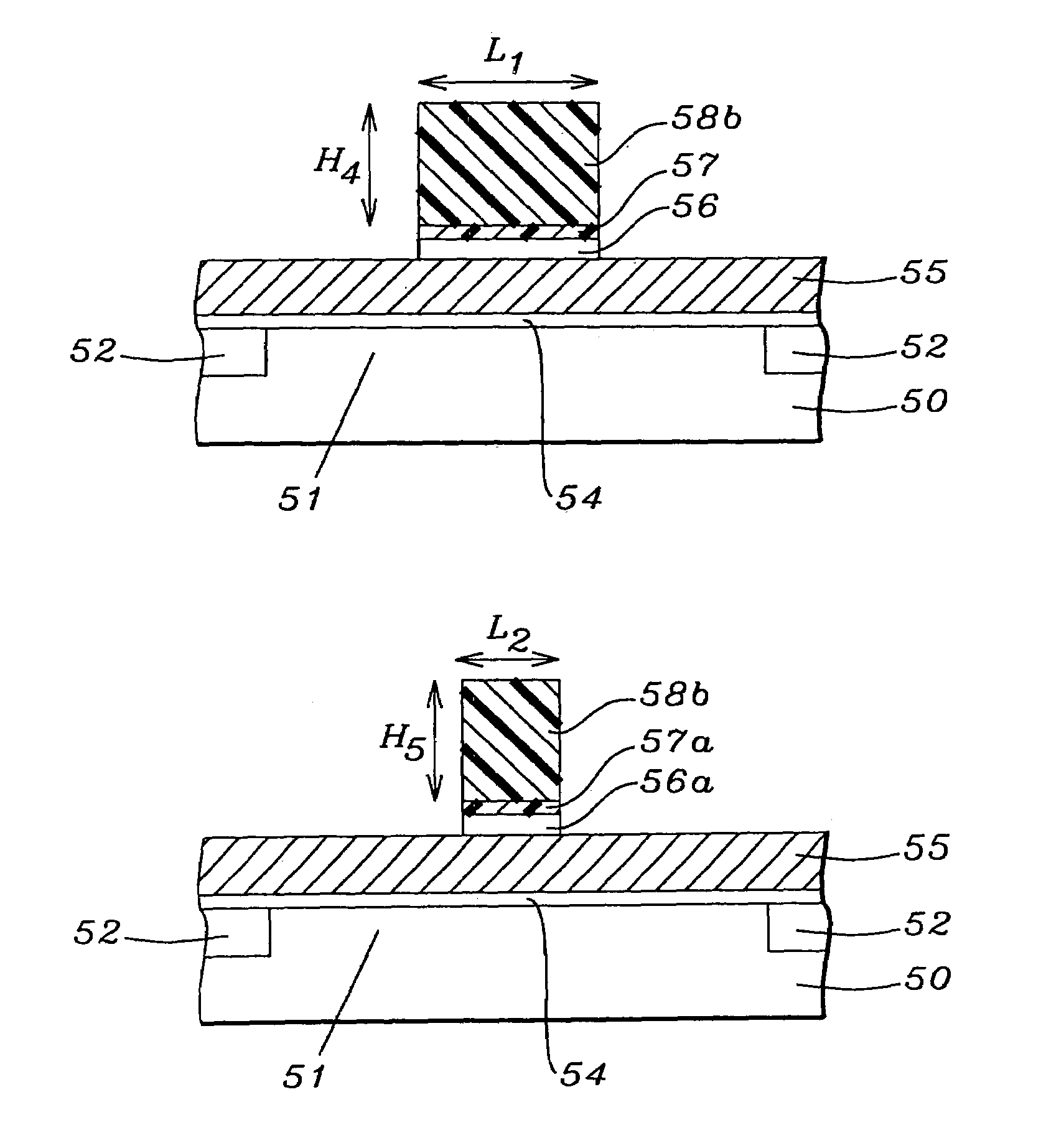 Approach to improve line end shortening including simultaneous trimming of photosensitive layer and hardmask