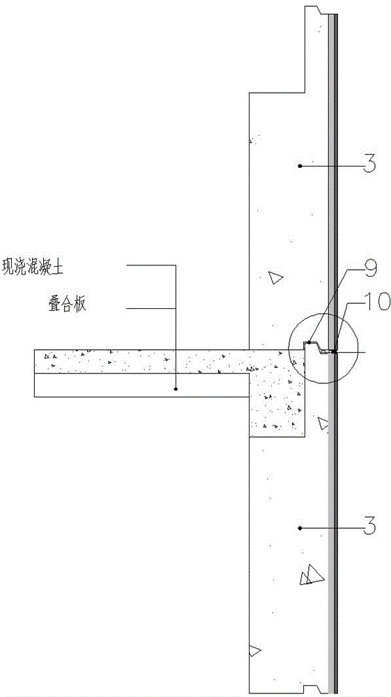 Reverse hitting preparation technology of non-facing layer prefabricated wall body