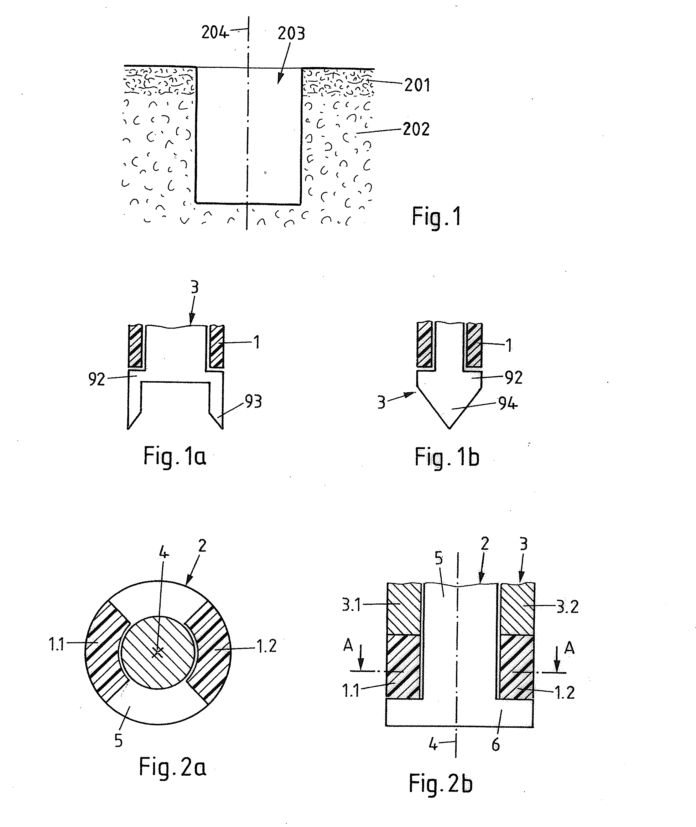 Method and device for reinforcing and/or lining material