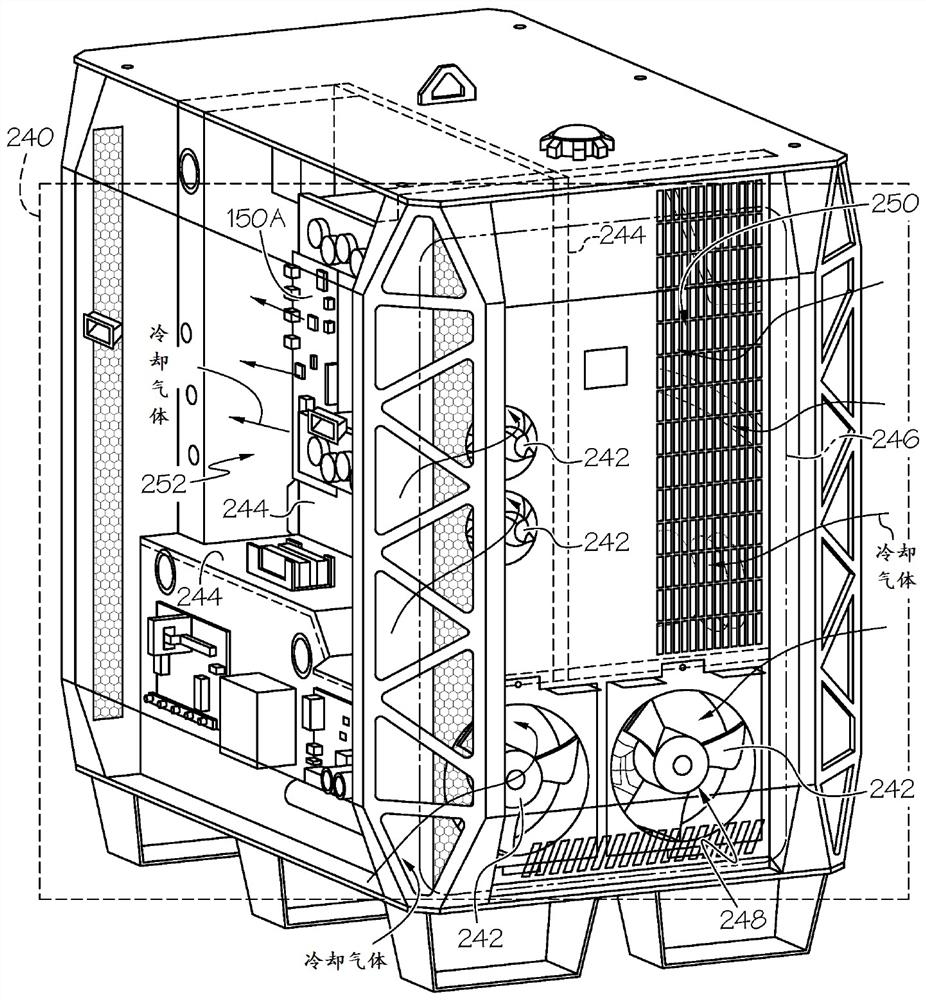 Cooled plasma cutting system and related systems and methods