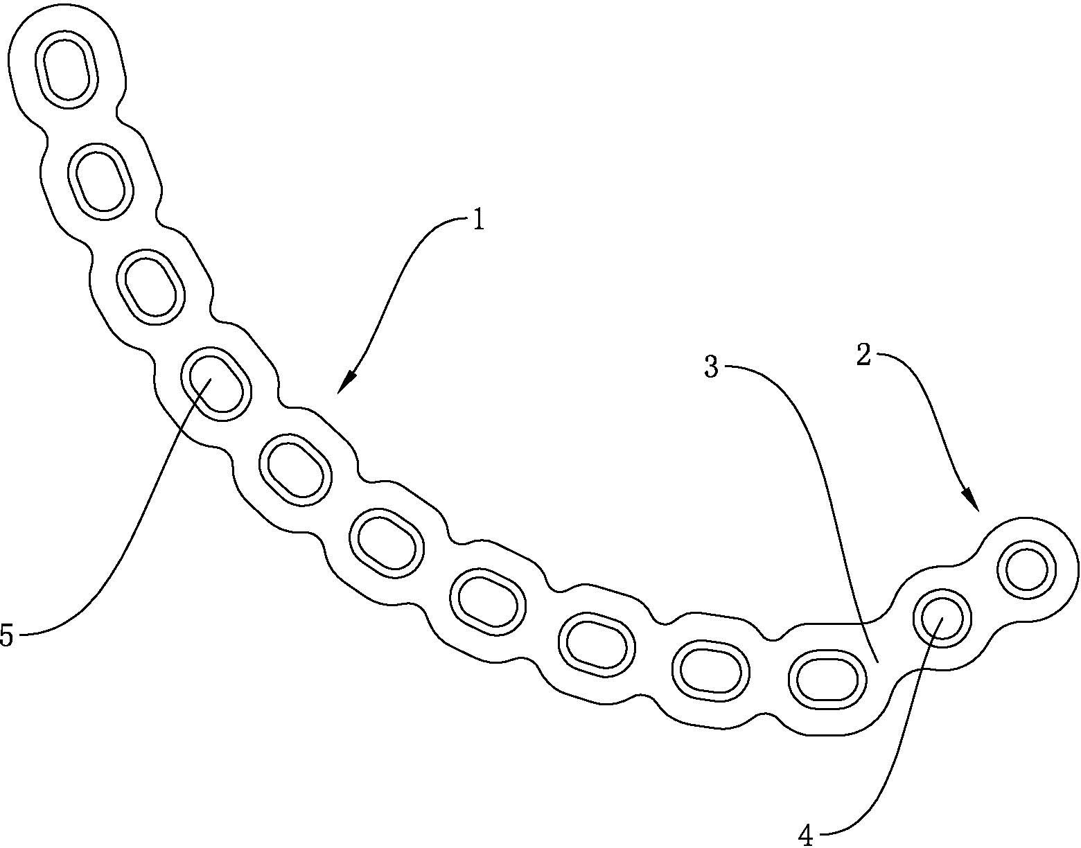 Arcuate line and pubis fixing plate