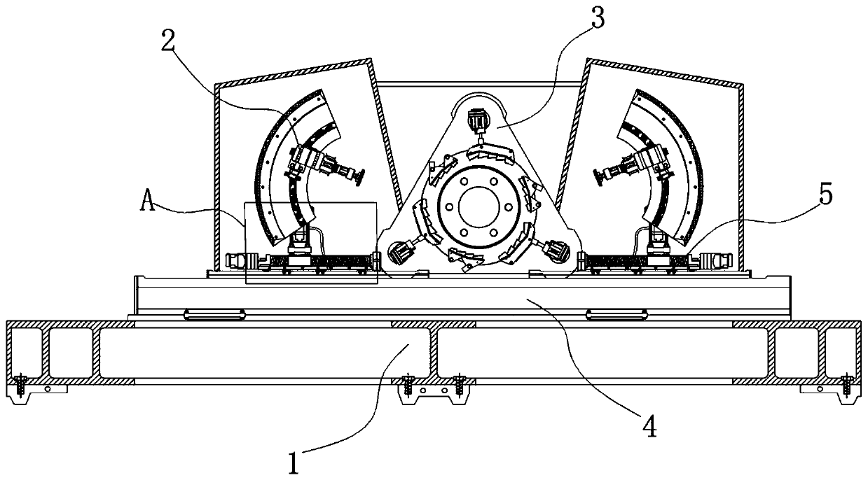 Grinding device for low-temperature ferrite ball-mill iron casting machining