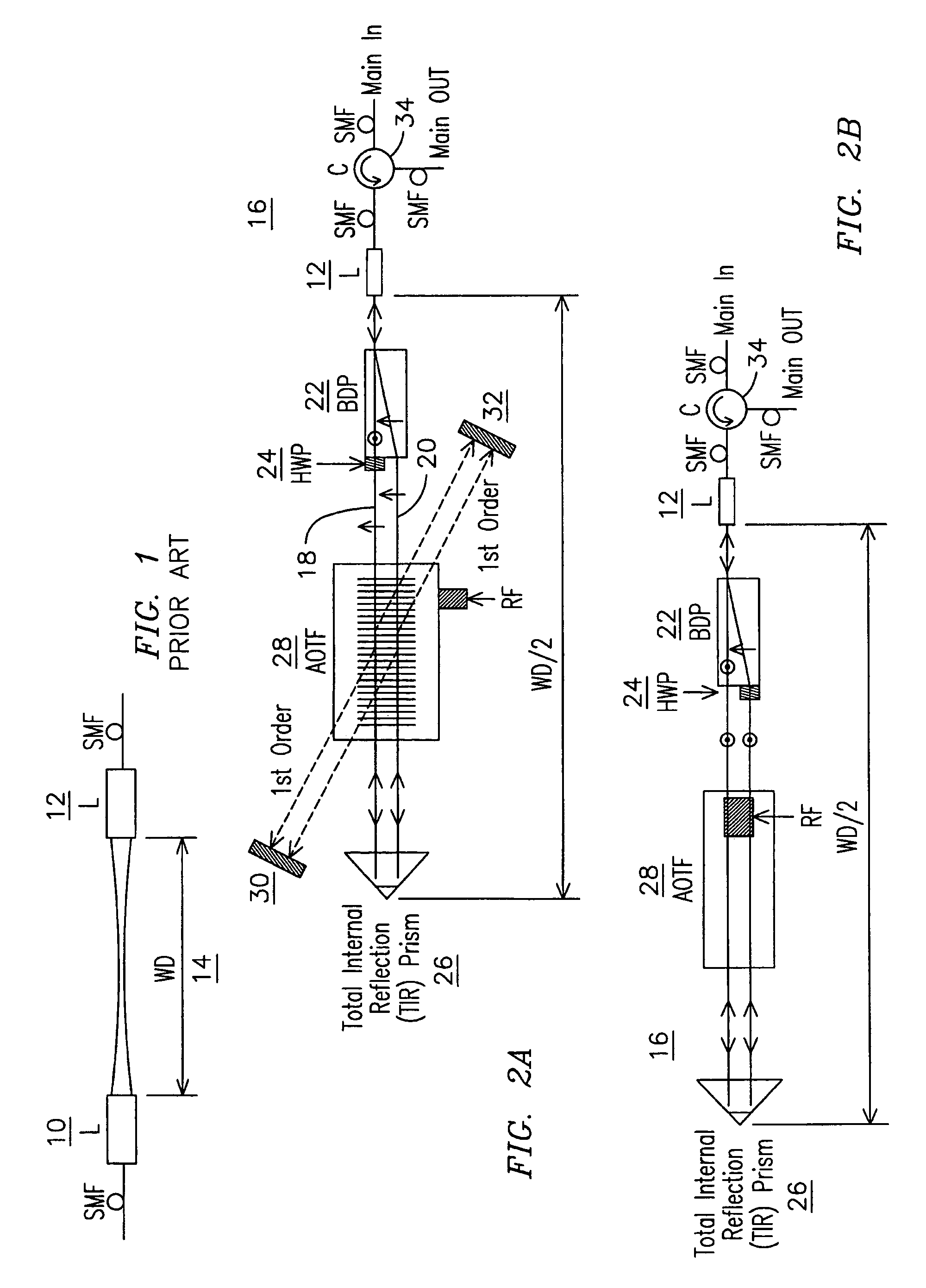 Electronically tunable optical filtering modules