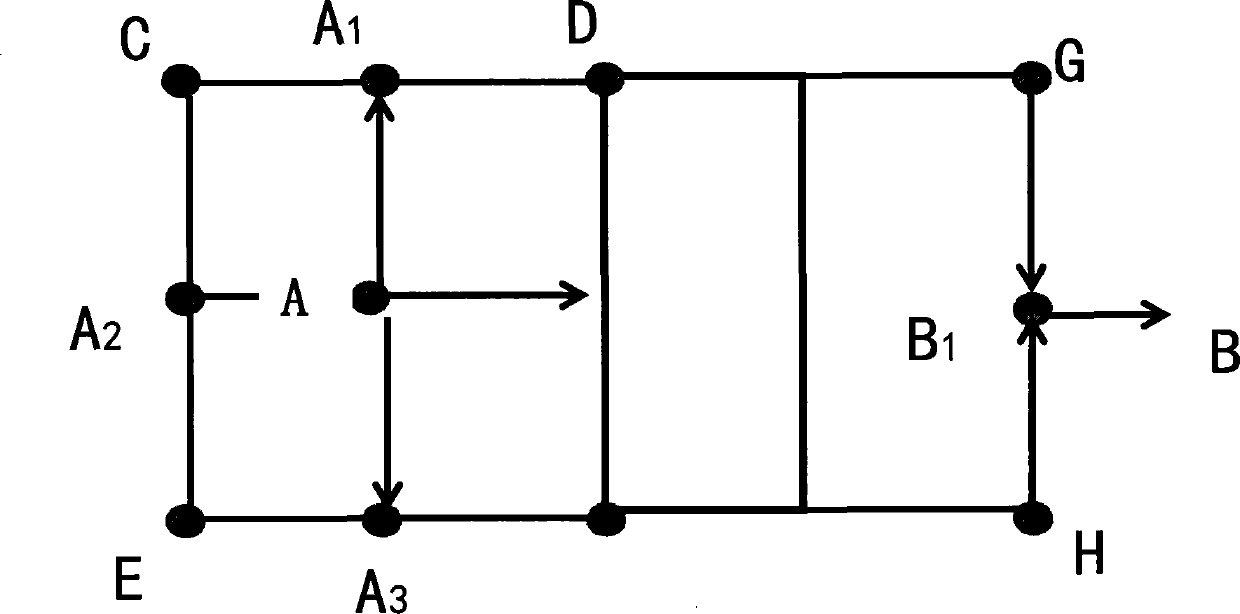 Indoor map navigation route guidance algorithm