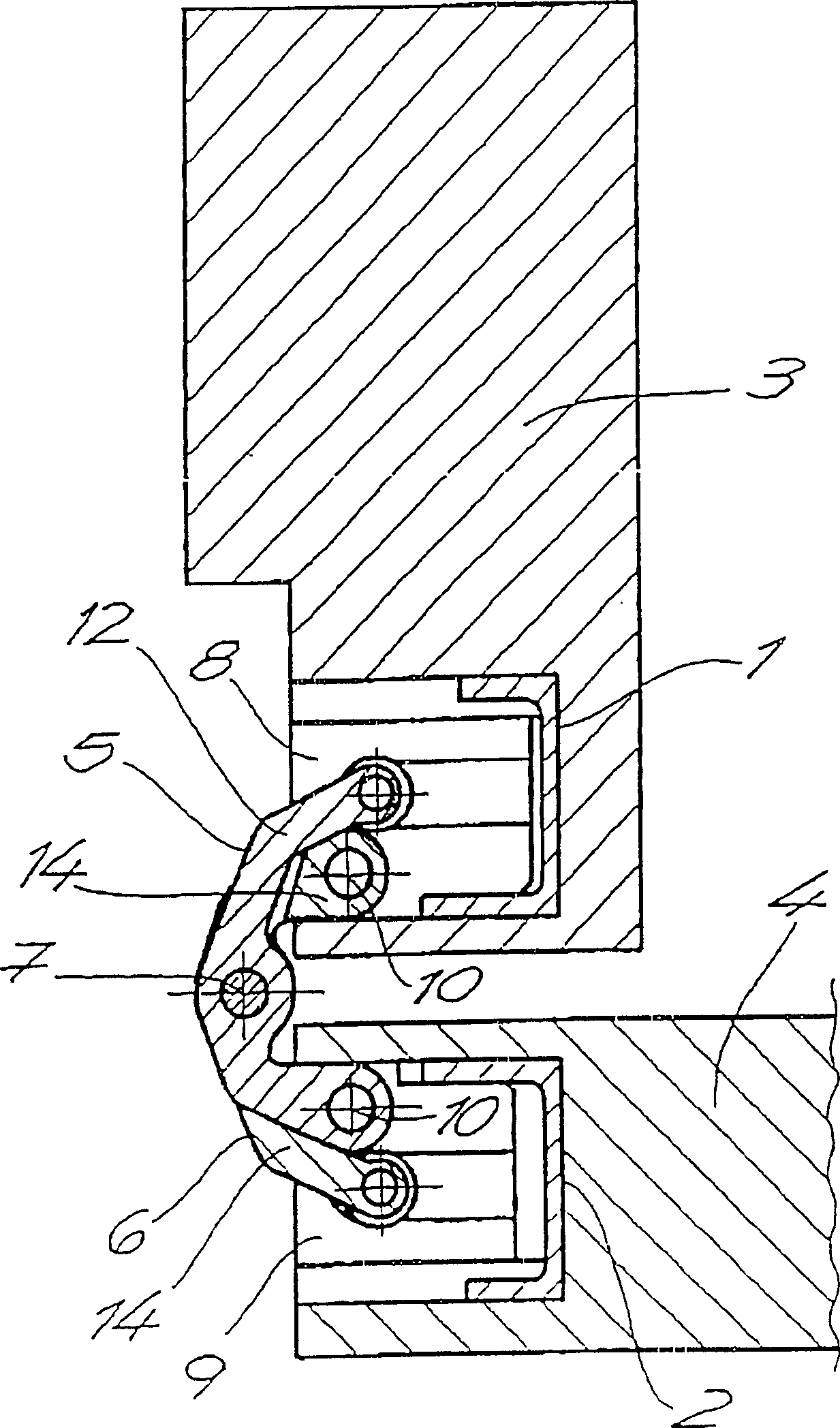 Door hinge with covered structure used between door and door frame