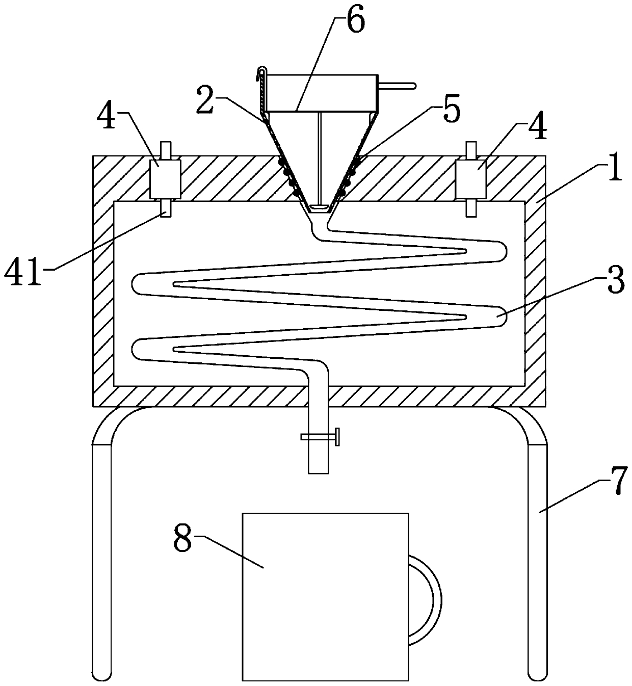 A red wine decanter with rapid cooling function