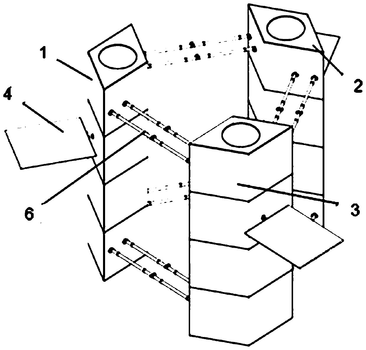 Foldable separated satellite platform and assembling and use method thereof