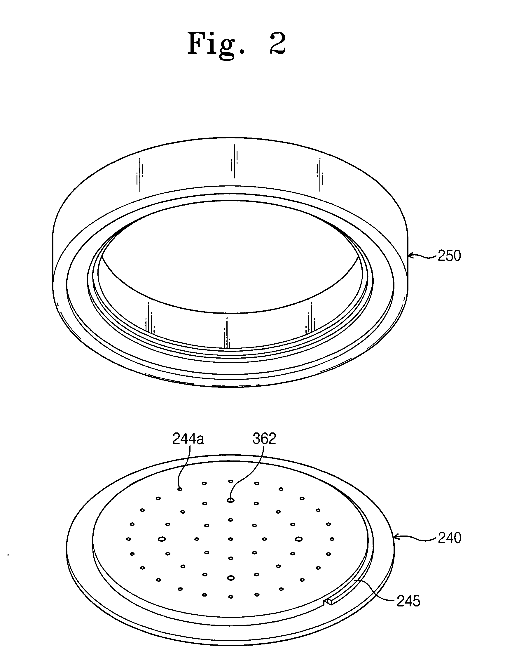 Showerhead with branched gas receiving channel and apparatus including the same for use in manufacturing semiconductor substrates