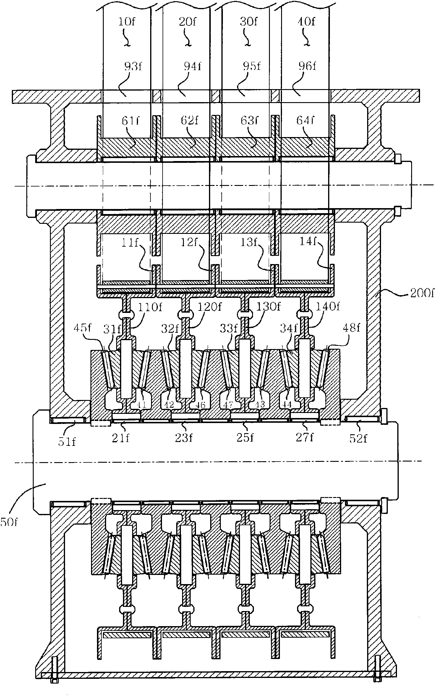 Apparatus for equalizing the tensions among elevator wire ropes