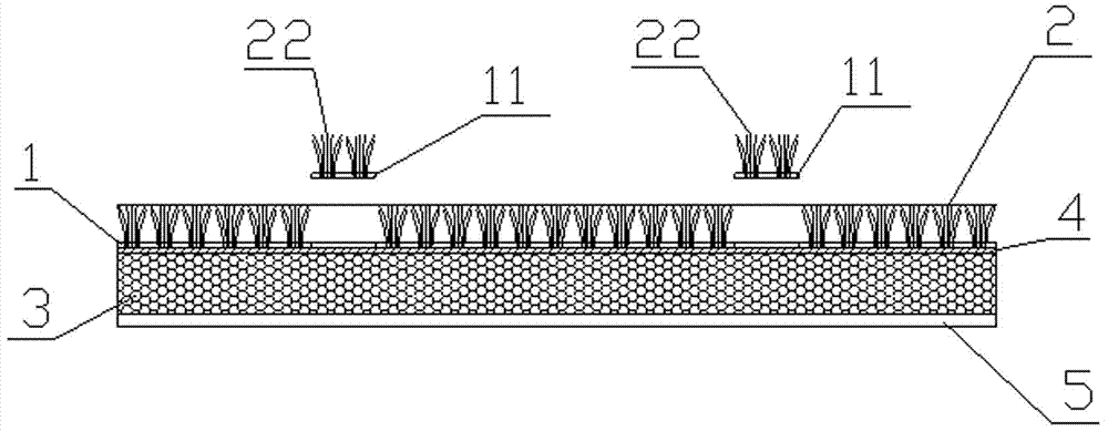 High-elasticity artificial lawn