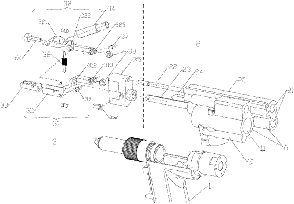 Hand riveter with integrated rivet-feeding and stapling mechanism