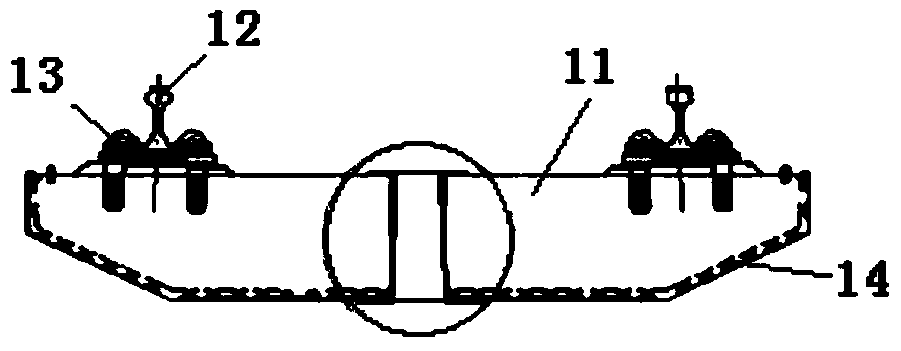 Integrated filling prefabricated slab damping track structure